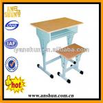 plywood school furniture,single school desk and chair,single student desk and chair AS-046
