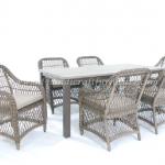 poly rattan dining set PRCF-046