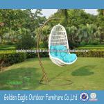 Popular aluminum frame with SGS PE rattan outdoor swing W0010