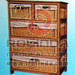 Practical restoring ancient ways with storage basket wooden storage cabinet
