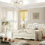 PU leather bedheadboard/carved wood and MDF bedroom set KT929 KT929