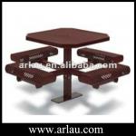 Punched Round Steel Plate Picnic Table Sets Outdoor Table Garden Table Price TB15