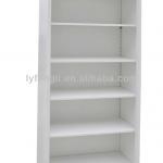 Pure white metal school locker shelves
