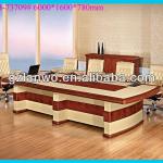 Rectangular modular large oak conference table