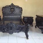 Rococo Bed Set Vintage Wooden Bed Antique Reproduction Furniture French Provincial Bed Room European Style Home Furniture RCBS 1