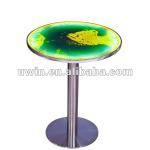 Round colorful liquid led light table bar furniture C201 bar furniture