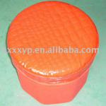 Round shape MDF ottoman with PU leather material HX-104