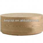 Round wooden oak coffee table ,unique round wooden oak cocktail table JS130709-2
