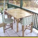 SAFRON CANVAS BAMBOO DINING SET DR-010