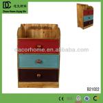 Shabby Chic Wooden Cabinet Design With 3 Drawers