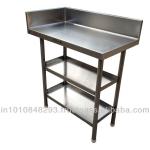SOILED DISH LANDING TABLE WITH OVERED SHELVES FOR GLASS RACK AND TRAY SLID 1800X700X850+500+230 MM