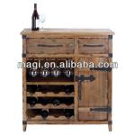 Solid wooden decorative antique wine cabinet