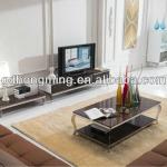 stainless steel and glass coffee table CJ306+CC306-3