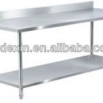 stainless steel commercial worktable with back JDXATS156