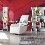 Steel-arts white high gloss wooden bookcase showcase S0018B S0018S