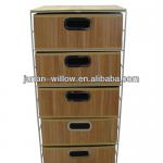 steel storage cabinet with bamboo drawers 2011d3-038