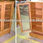 Stock lot BOOKCASE WITH 2 GLASS DOOR AND 1 DRAWER DF-5