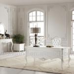Study Room Office Set Furniture /home office set furniture/ New classical wooden white silver color home office desk,