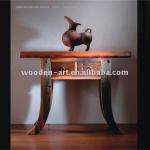 Stylish vintage wood console table