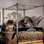Top-selling modern antique iron bed frame LB-I-B-0055