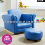 UK USA FR popular kids sofa,Kids blue leather sofa.kids wooden furniture LG06-S052B