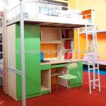 University Loft bed with study table adult loft beds HSY11B+HSJ11WL