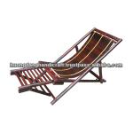 Vietnam bamboo chair with footrest, brown folded chair for relax and picnic, 100% handmade BFC 008A