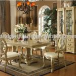 white color wood dining set 1+6 DR-N-1116