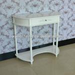 White french nightstand console table single drawer wooden table furniture