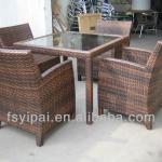 wholesale poly synthetic rattan wicker cane furniture restaurant dining tables and chairs YPS090 YPS090