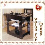 wood hot stone spa trolley for beauty furniture B-64(black)