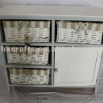 Wooden chest with willow drawers/wooden drawer