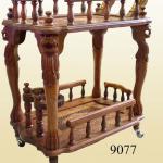 Wooden Handcrafted Service Trolley 9077