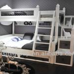 Wooden kids bed, bunk bed with stair (BF07-70113) BF07-70113