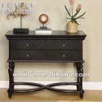 wooden modern hallway console table with drawer