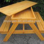 Wooden Picnic Table and Bench with Sandpit / Outdoor Table &amp; Chairs / Kids Garden Bench EN017