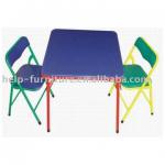 Wooden School desk and chair