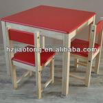 Wooden Table and Chair Sets With Various Colors as a good gift for children JTXDTC05