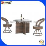 ZT-1123CT antique design Aluminum rattan rotatable dining furniture