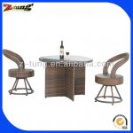 ZT-1123CT antique design Aluminum rattan rotatable dining furniture ZT-1123CT