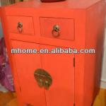 Classic French country style red overhead storage cabinet for home deco