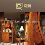 Wooden antique furniture display cabinet