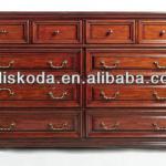 wooden storage cabinet with 10 drawers/drawer cabinet/cabinet wooden multi drawer-10-024