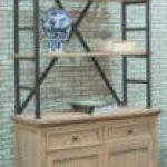 elm wood 2drawer 2door 3layer bookshelf with iron