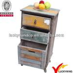 Shabby chic vintage antique wooden drawer cabinet design-L19W11096