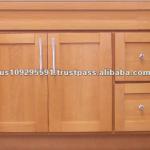 2 Door 2 Drawer Beech Wood Cabinet