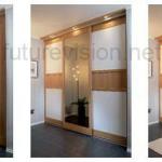living room cabinet units with glass sliding door (EL-132W)-EL-132W
