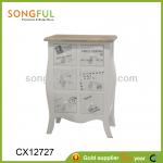 many small drawers cabinet ,wooden cabinet w/6 drawers,antique white,stamp theme-CX12727