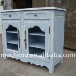 French 2 glass door chest