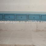 Chinese antique five drawer blue wall console table-FRK-1